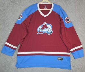 NHL Jersey Colorado Avalanche Mens 2XL 58 Burgundy Blue Graphic NWOT